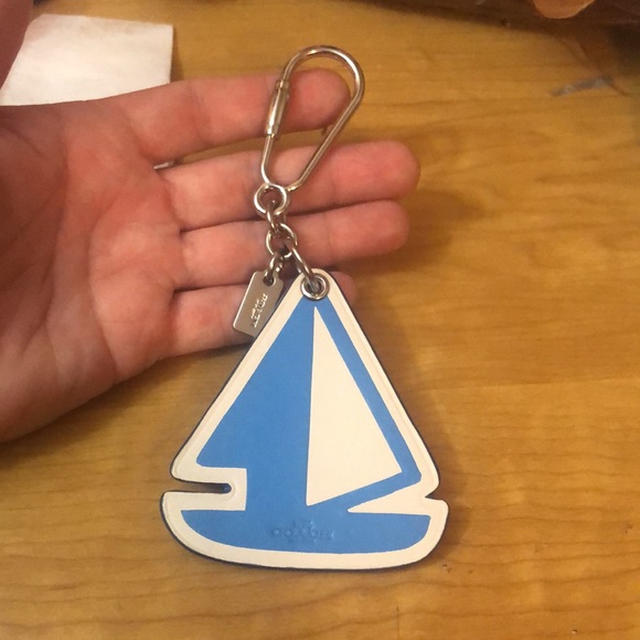 Coach SAILBOAT BOAT keychain Key Fob Bag Charm - Picture 8 of 8